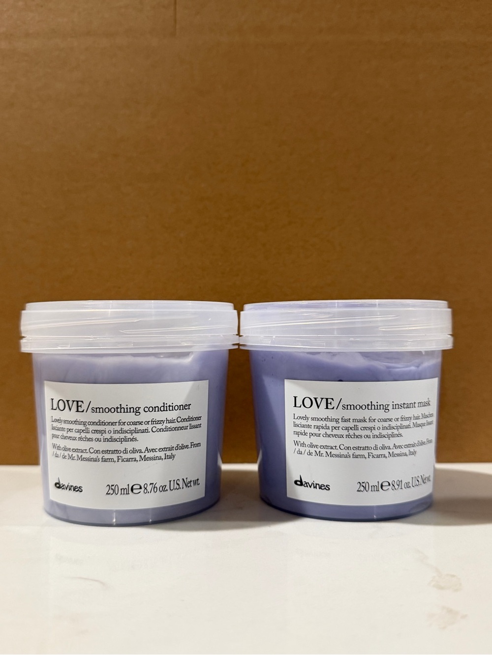New Authentic Davines LOVE Smoothing Conditioner & Instant Mask